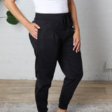 Tae Pleated Front Joggers - Black