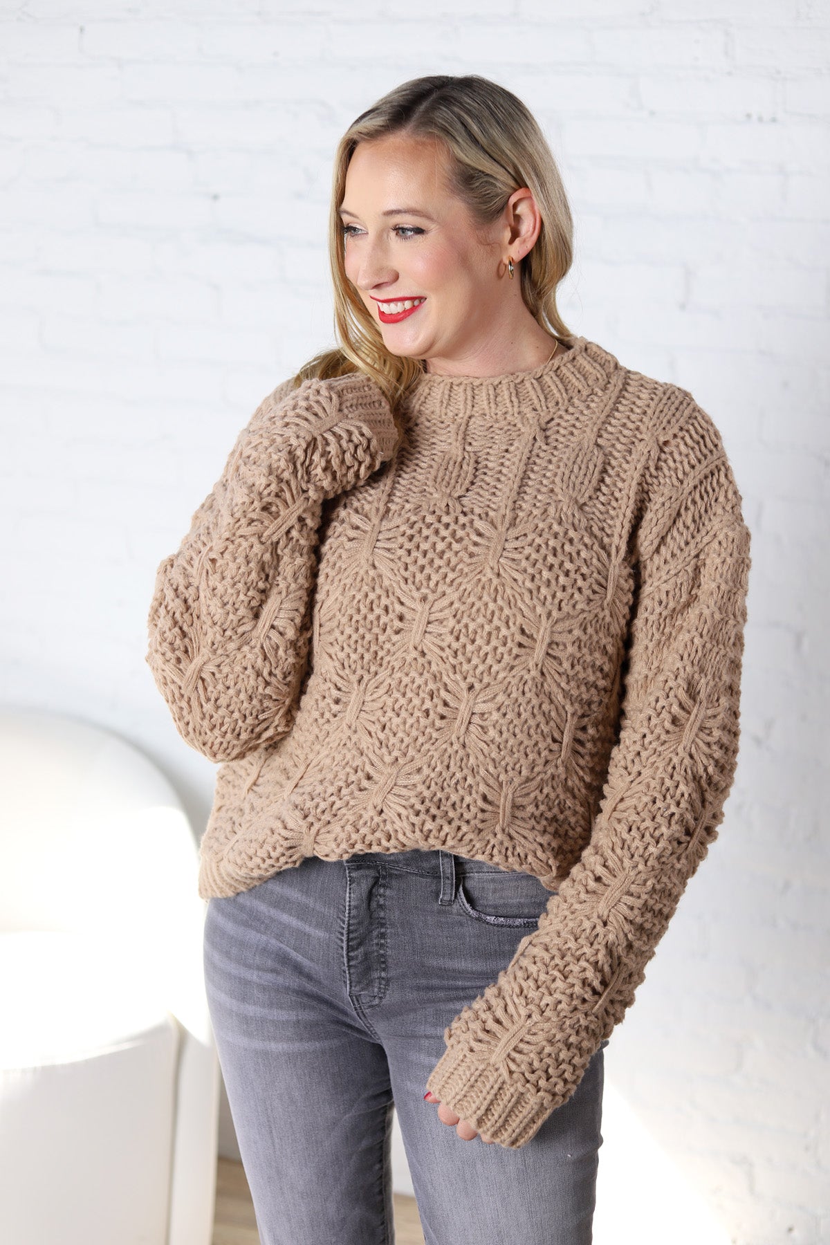 Tamika Cable Knit Sweater Pullover