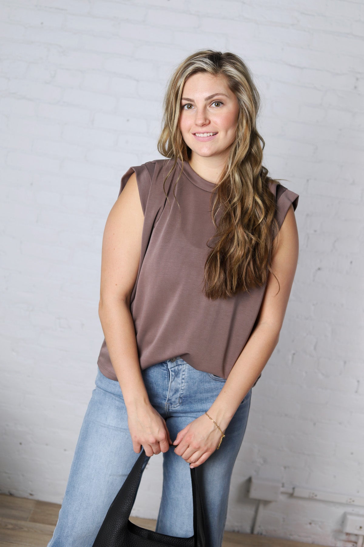 Tamsin Tucked Shoulder Detail Top