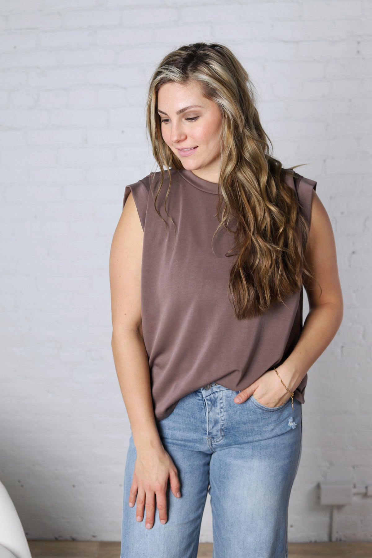 Tamsin Tucked Shoulder Detail Top