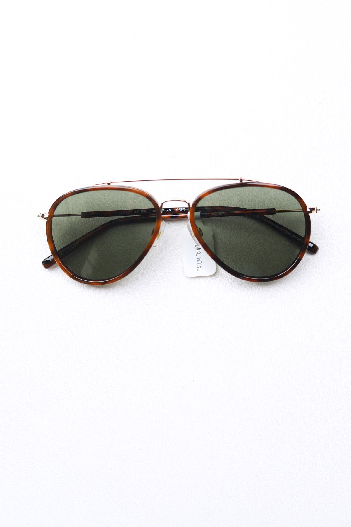 Tatum Polarized Lens Sunglasses - Tortoise/Green