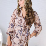 Tatum Surplice Long Sleeve Floral Maxi Dress