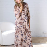 Tatum Surplice Long Sleeve Floral Maxi Dress