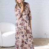 Tatum Surplice Long Sleeve Floral Maxi Dress