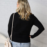 Tavia Classic Mock Neck Sweater - Black