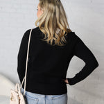 Tavia Classic Mock Neck Sweater - Black - FINAL SALE