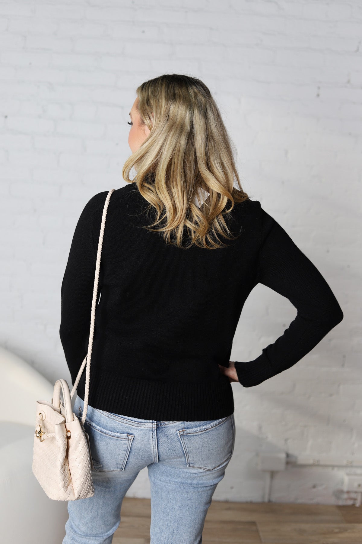 Tavia Classic Mock Neck Sweater - Black - FINAL SALE