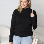 Tavia Classic Mock Neck Sweater - Black - FINAL SALE