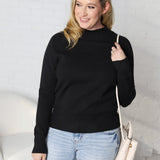 Tavia Classic Mock Neck Sweater - Black - FINAL SALE