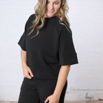 Tavyn Modal Luxe Short Sleeve Top - Black