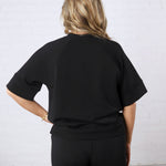 Tavyn Modal Luxe Short Sleeve Top - Black
