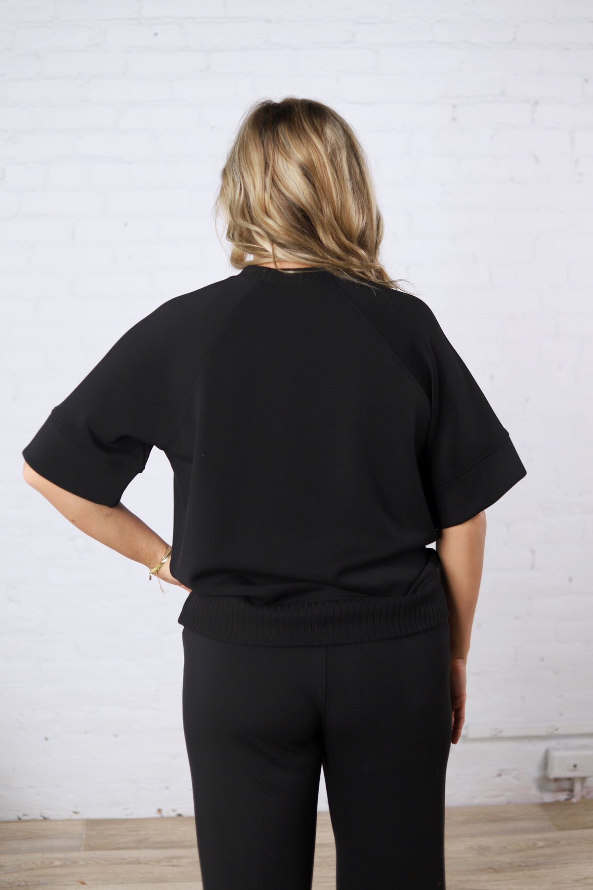Tavyn Modal Luxe Short Sleeve Top - Black