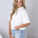 Tavyn Modal Luxe Short Sleeve Top - Cream