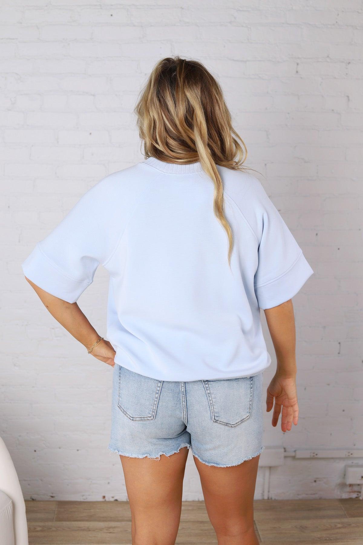 Tavyn Modal Luxe Short Sleeve Top - Frost