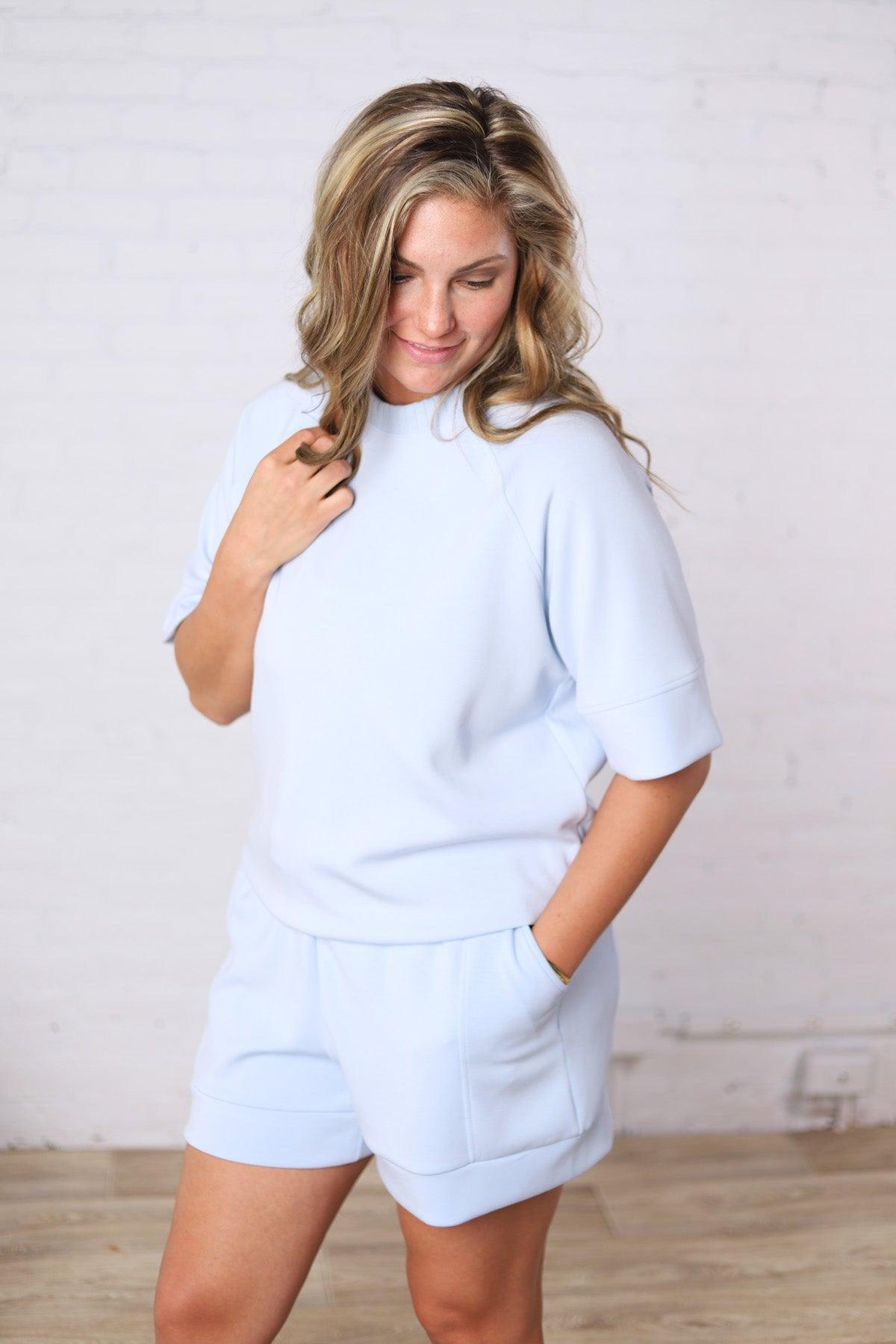 Tavyn Modal Luxe Short Sleeve Top - Frost