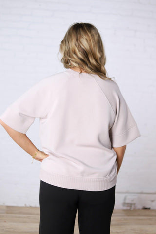 Tavyn Modal Luxe Short Sleeve Top - Mocha Cream