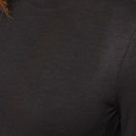 Tayce Mock Neck Ribbed Knit Top - Black