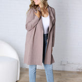 Taytum Open Front Longline Cardigan - Mushroom