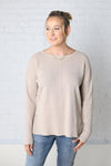 Terrance Mini Waffle Crew Neck Pullover Sweater