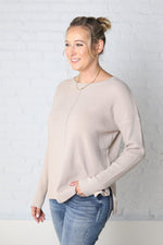 Terrance Mini Waffle Crew Neck Pullover Sweater