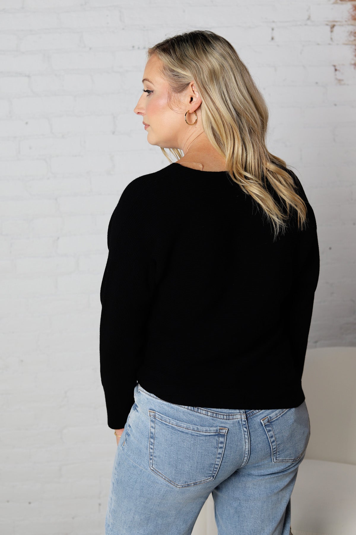 Tessa Boat Neck Sweater - Black