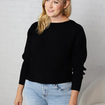 Tessa Boat Neck Sweater - Black