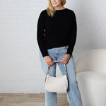 Tessa Boat Neck Sweater - Black