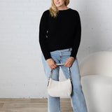 Tessa Boat Neck Sweater - Black