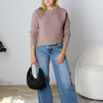 Tessa Boat Neck Sweater - Mocha