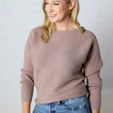 Tessa Boat Neck Sweater - Mocha