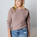 Tessa Boat Neck Sweater - Mocha