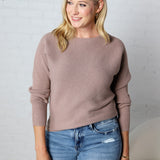 Tessa Boat Neck Sweater - Mocha