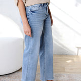 Tessa High Rise Rise Wide Leg Denim - Raw Hem