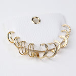 Textured Twist Hoop Earring Set - Gold