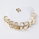 Textured Twist Hoop Earring Set - Gold