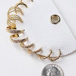 Textured Twist Hoop Earring Set - Gold