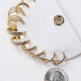 Textured Twist Hoop Earring Set - Gold