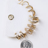 Textured Twist Hoop Earring Set - Gold