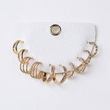 Textured Twist Hoop Earring Set - Gold