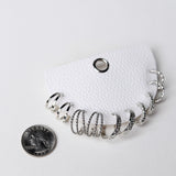 Textured Twist Hoop Earring Set - Silver