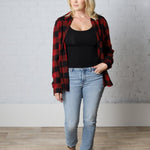 Thayer Flannel Gingham Shirt - Red - Final Sale