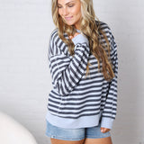 The Everyday Striped Crew by Z Supply - Eclipse