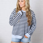 The Everyday Striped Crew by Z Supply - Eclipse