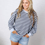 The Everyday Striped Crew by Z Supply - Eclipse