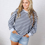 The Everyday Striped Crew by Z Supply - Eclipse
