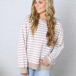 The Everyday Striped Crew by Z Supply - Heather Ash