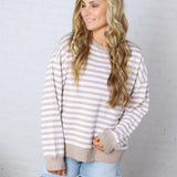 The Everyday Striped Crew by Z Supply - Heather Ash