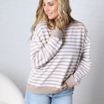The Everyday Striped Crew by Z Supply - Heather Ash