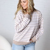 The Everyday Striped Crew by Z Supply - Heather Ash