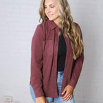 The Lewis Shirt - Burgundy Heather